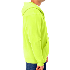 Sweat-shirts à capuche en molleton épais écologiques couleur vert floral, avec poche, anti-boulochage, séchage rapide, 100% coton, doux, style vintage - Product Image 3