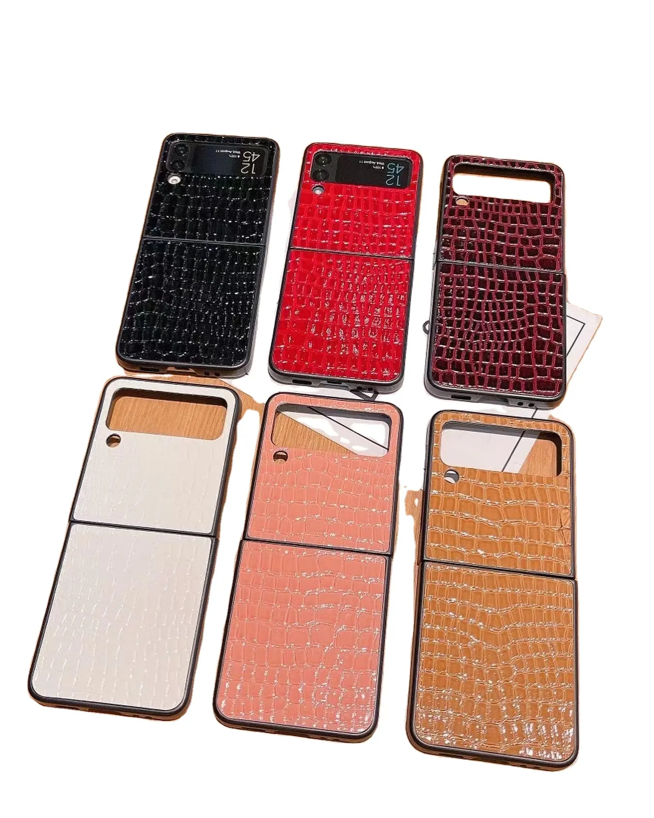 Custom PU Leather Cell Phone Case diamond cover for samsung galaxy s3 folding phone case for galaxy Z fold2 phone case