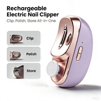 Lime à ongles électrique portable 2 en 1, coupe-ongles automatique à faible bruit, polisseuse rechargeable, plastique durable, pour bébé et adulte