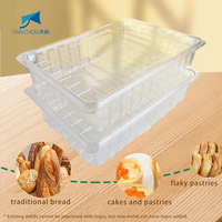 Boîte à dessert avec couvercle transparent, épaisseur 0,3 mm, PET recyclable, boîte à pain pour la pâtisserie, gâteau, biscuit, boîte de présentation rectangulaire