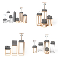 Présentoir à bijoux personnalisé de luxe en métal et microfibre – Ensemble de présentoirs pour bagues, boucles d'oreilles, colliers et bracelets pour bijouterie