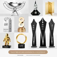 Trophée en cristal personnalisé pour les employés exceptionnels, récompense de la réunion annuelle, commémoratif, haut de gamme, élégant, nouveau design créatif 2026