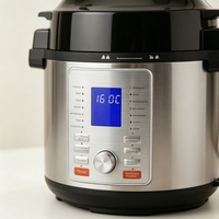 Cuisinière électrique à pression et friteuse à air 2-en-1 moderne personnalisée avec panneau de commande tactile pour usage domestique