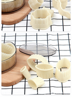 Ensemble de découpoirs à biscuits en nylon, formes rondes, carrées, en cœur et en étoile, moule à biscuits, outils de décoration de gâteaux en pâte à sucre, découpoir pour pâte à dumplings