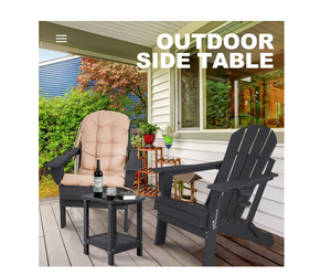 Adirondack tavolino laterale 16.5 "tavolo esterno HDPE <span class=keywords><strong>in</strong></span> <span class=keywords><strong>plastica</strong></span> piccolo tavolo per Patio <span class=keywords><strong>giardino</strong></span> <span class=keywords><strong>giardino</strong></span> <span class=keywords><strong>giardino</strong></span> piscina Picnic - Product Image 4