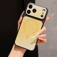 Coque tendance dégradée pour iPhone 17 16 Pro Max, luxueuse, laser scintillante, antichoc, toucher mat, coque arrière