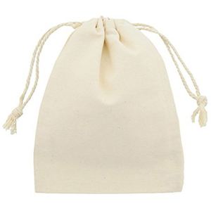 Custom Affordable Soft Cotton Calico Drawstring Bags with Round Bottom for Promotional Use - Product Image 3