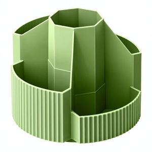 360 Degree <b>Large</b> Capacity Rotating Square Pen Holder Multifunctional <b>Calendar</b> Use Plastic /10*10*10cm - Product Image 3