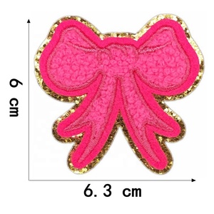 8 + bán buôn Chất lượng cao Chenille các bản vá lỗi sắt trên cung thêu Chenille các bản vá lỗi truyền nhiệt bán buôn-chenille-các bản vá lỗi - Product Image 2