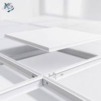 Plafond suspendu moderne en aluminium 60x60 pour bureaux, hôtels, chambres, forme carrée, étanche, ignifuge, perforé, classe ignifuge