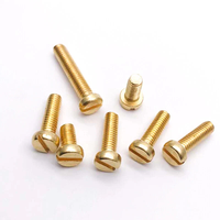 Furniture Decoration Brass Slotted Pan Head Screw Golden Appearance Copper Fastener for Cabinet Hardware Decorative Fixing