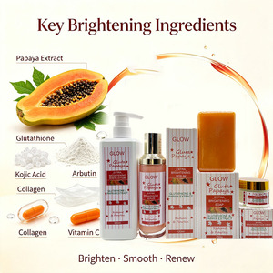 Ensemble de soins <span class=keywords><strong>éclaircissant</strong></span>s OEM au <span class=keywords><strong>glutathion</strong></span> et à la papaye : cible les taches brunes, l'inégalité du teint et les signes du vieillissement – Les meilleurs produits de soin pour la peau - Product Image 5