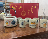 Ensemble cadeau d'entreprise de haute qualité personnalisé pour la fête de Thanksgiving, ensemble cadeau de thé en céramique blanc pour les fêtes, ensemble cadeau de thé pour les partenaires