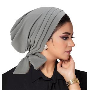 Bonnet hijab pré-noué pour femmes musulmanes, turban plissé à volants, bonnet de chimiothérapie, sous-<span class=keywords><strong>foulard</strong></span>, chapeau pour <span class=keywords><strong>perte</strong></span> de <span class=keywords><strong>cheveux</strong></span>, couvre-chef islamique pour le cancer, <span class=keywords><strong>foulard</strong></span> Mujer - Product Image 5