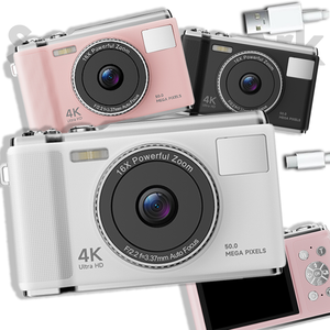 ค้นหา Sourcingark CCD Kids Camera กล้องกันน้ำสำหรับเด็ก ซูม 16 เท่า 4K HD 50 ล้านพิกเซล เลนส์คู่ วิดีโอ 1080P กล้องดิจิตอล X8 - Product Image 1