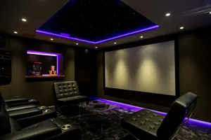 Пользовательские волоконно-оптические Звездные потолки для домашнего кинотеатра или гостиной, волоконно-оптические световые потолочные панели