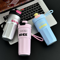 Vente flash - Gourdes isothermes en acier inoxydable de 550 ml, tasses isothermes, bouteilles d'eau réutilisables pour étudiants et adultes