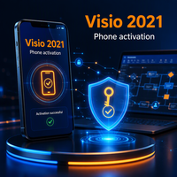 Clé d'activation COA Visio Pro 2021 2019 Win 11, serveur réseau anglais, stock mondial