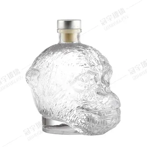 Manufacturer Unique Liquor Empty Transparent 350ml 500ml 25oz 750ml Luxurious And design Shape Glass Wine Bottle