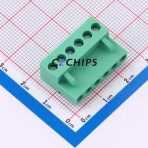 MXHT396K-3.96-06P-GN01-Cu-S-A Plug-in Terminal Block P=3.96mm Connector Plug Screw Fixing 1x6P 3.96mm - Product Image 1