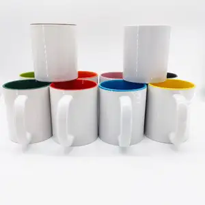 Usa Warehouse Wholesale 15 Oz Ceramic Drinking Cup White Sublimation Blank With Handle Coffee Cups Ceramic Mugs