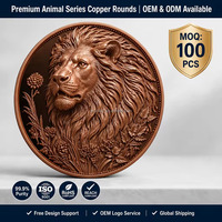 Pièce de monnaie Panda Mère et Bébé 1 oz en cuivre fin 999, relief 3D, faune nord-américaine, pièce de collection ronde, vente en gros