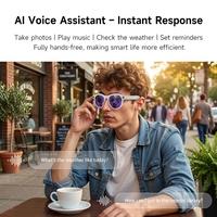 Lunettes intelligentes avec caméra 800W pour prendre des photos, enregistrer des vidéos, appels Bluetooth, assistant vocal IA et fonctionnalités intelligentes