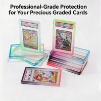 Plaque de protection arrière en TPU transparente à paillettes et dégradé de couleurs pour cartes gradées