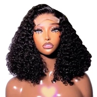 Perruques Lace Front en Cheveux Humains Remy Chinois en Gros, Sans Colle, Dentelle Transparente, Pré-Pluckées, Prêtes à Porter, Perruque HD pour Femmes Noires