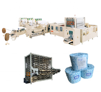 Machine de découpe et de rembobinage de papier hygiénique non-stop à grande vitesse Ligne de rebobinage de production de papier hygiénique