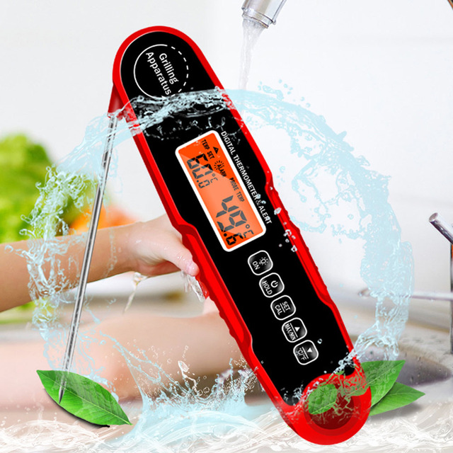 Digital BBQ Kitchen Cooking Thermometer with Dual Probe Big Backlit Screen Auto Calibration for Grill Smoker Oven Candy Oil Fry
