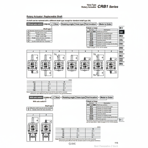 Piezas neumáticas del actuador rotatorio de SMC Pneumatics - Product Image 1