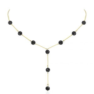 18k Gold Plated Vintage Y Shaped Tassel Necklace For Women Mid Length Clavicle Chain Zinc Alloy Fashion Accessory - Product Image 4