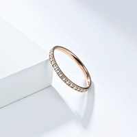 Bague minimaliste ZhenChen en acier titane de 2 mm pour femme, bijou tendance plaqué or pour anniversaire