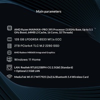 Mini PC de bureau Z2 Mini G1a AMD AI Max+395 128 Go + 2 To pour station de travail de concepteur avec IA et grande capacité de stockage