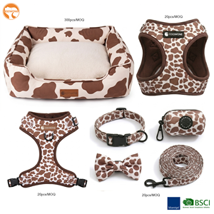 Ensemble laisse et harnais réfléchissant réversible en néoprène personnalisable avec LOGO, respirant, écologique, anti-traction, pour la promenade des animaux - Product Image 3