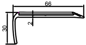 Kauçuk merdiven <span class=keywords><strong>Nosing</strong></span> şerit adım kenar Trim kaymaz merdiven burun kalıplama yapıştırıcı zemin geçiş şeridi - Product Image 3