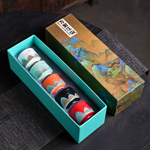 Nuova Tazza Singola in Ceramica Dipinta a Mano, Lusso Stile Nazionale, Design Montagne e Fiumi, Creativa e Culturale, Disponibile - Product Image 2