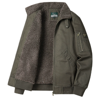Veste polaire pour hommes, manteau d'hiver chaud et haut de gamme, vêtements de travail en laine d'agneau, veste en coton