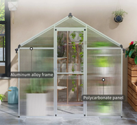 Serres préfabriquées avec serrure couvercle en polycarbonate et cadre en aluminium véranda de jardin à vendre bâtiments de jardin d'arrière-cour