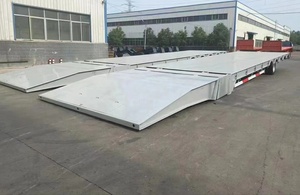 Semi <span class=keywords><strong>remorque</strong></span> lowboy de type pli à col de cygne avant pour <span class=keywords><strong>remorque</strong></span> super basse à chargement de 80 tonnes - Product Image 5