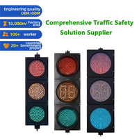 Feux de signalisation LED Cosyn 300 mm, alimentés par énergie solaire et réseau électrique, en PC et aluminium, rouge, jaune, vert, clignotants et fixes, pour applications routières et scolaires