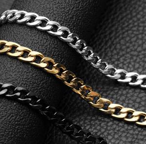 Collar Cadena de joyería gruesa y fina para hombre, Gargantilla Enchapado <span class=keywords><strong>en</strong></span> <span class=keywords><strong>oro</strong></span> de 18k, <span class=keywords><strong>2022</strong></span> - Product Image 3