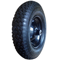 Pneu et roue en mousse PU pleine anti-crevaison de 16 pouces 4.80/4.00-8, pour brouette, épandeur, chariot de jardin, chariot, chariot à roulettes