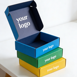 Boîte en carton ondulé pliable en gros avec logo personnalisé et impression, échantillon gratuit, emballage papier pour l'expédition - Product Image 2