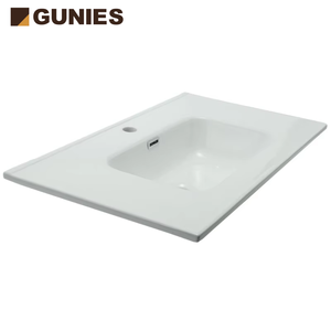 أحواض حوض بورسلين من المصنع مباشرة ، أحواض مرحاض مثبتة على السطح ، خزان غسيل أبيض حديث مع خزانة رفيعة الحافة للفنادق والمغاسل - Product Image 4