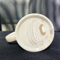 Tasse à café en céramique de couleur rose, tasse à café en porcelaine de couleur marbre