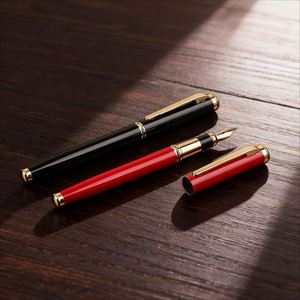 High-quality Black and Red Business Metal Fountain <b>Pen</b> with logo Luxury Writing Diameter 0.5mm Custom <b>Pen</b> for Corporate Gifts - Product Image 5