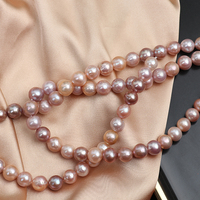 Vente en gros collier de perles d'eau douce mélangées Edison 9 mm perles en vrac perles accessoires de couleur naturelle