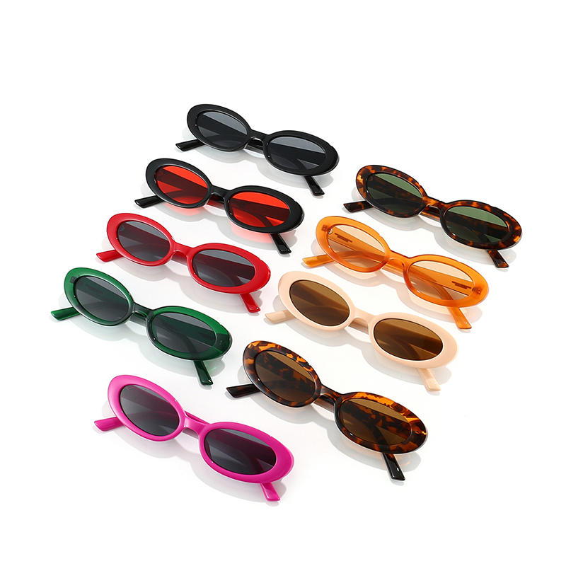 HPIRME Retro Oversized Oval Sunglasses For Women Men Glasses Goggles Female Shades UV400 Eyeglasses,Black Black,one Size